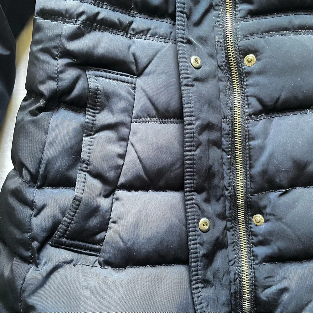 ❌Zara Navy Blue Puffer Jacket w Faux Fur Hood - Picture 3 of 6